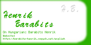 henrik barabits business card